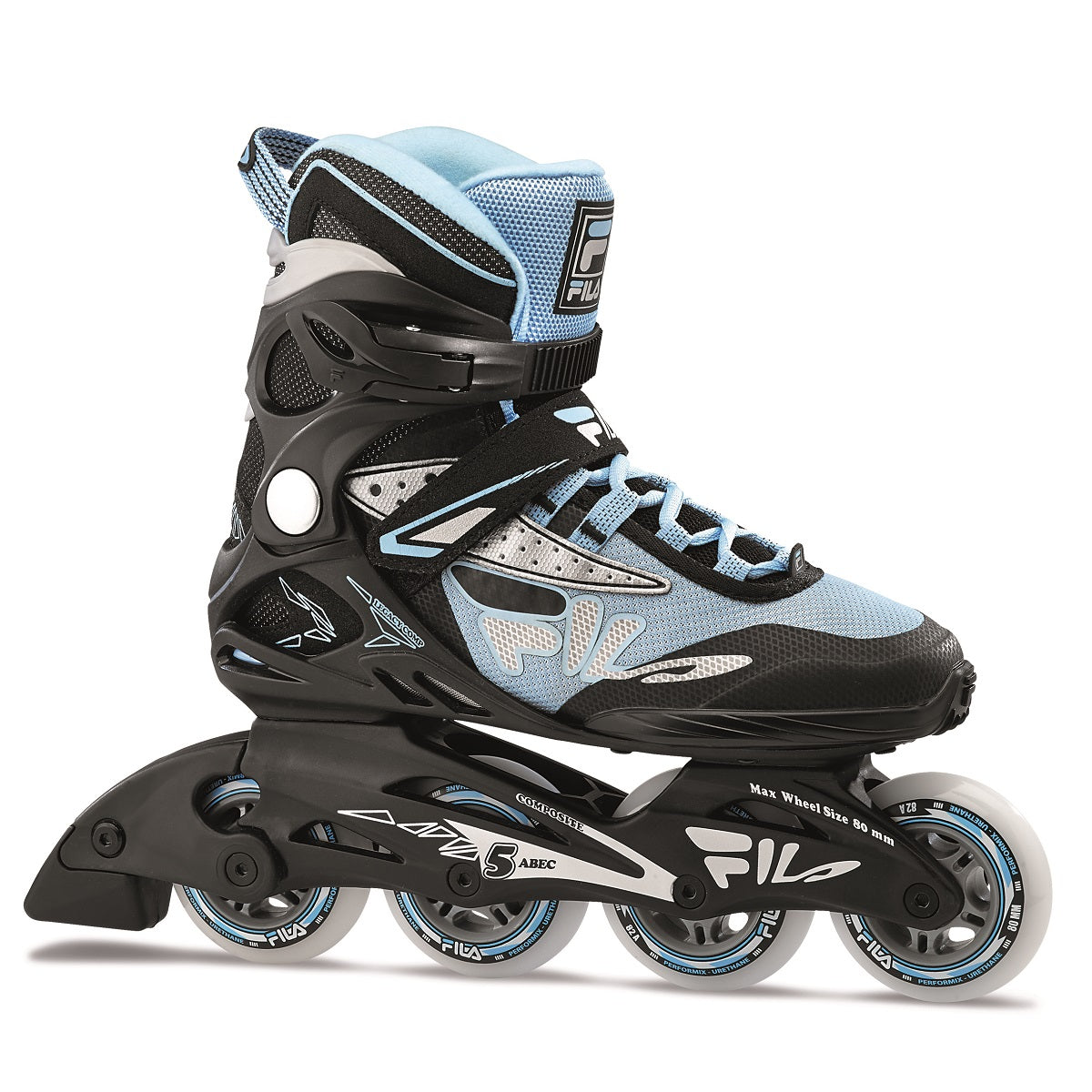 Patines LEGACY COMP LADY BLACK/LIGHTBLUE-vista frontal