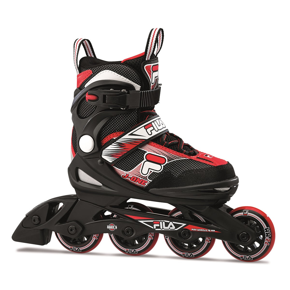 Patines J-ONE BLACK/RED-vista frontal