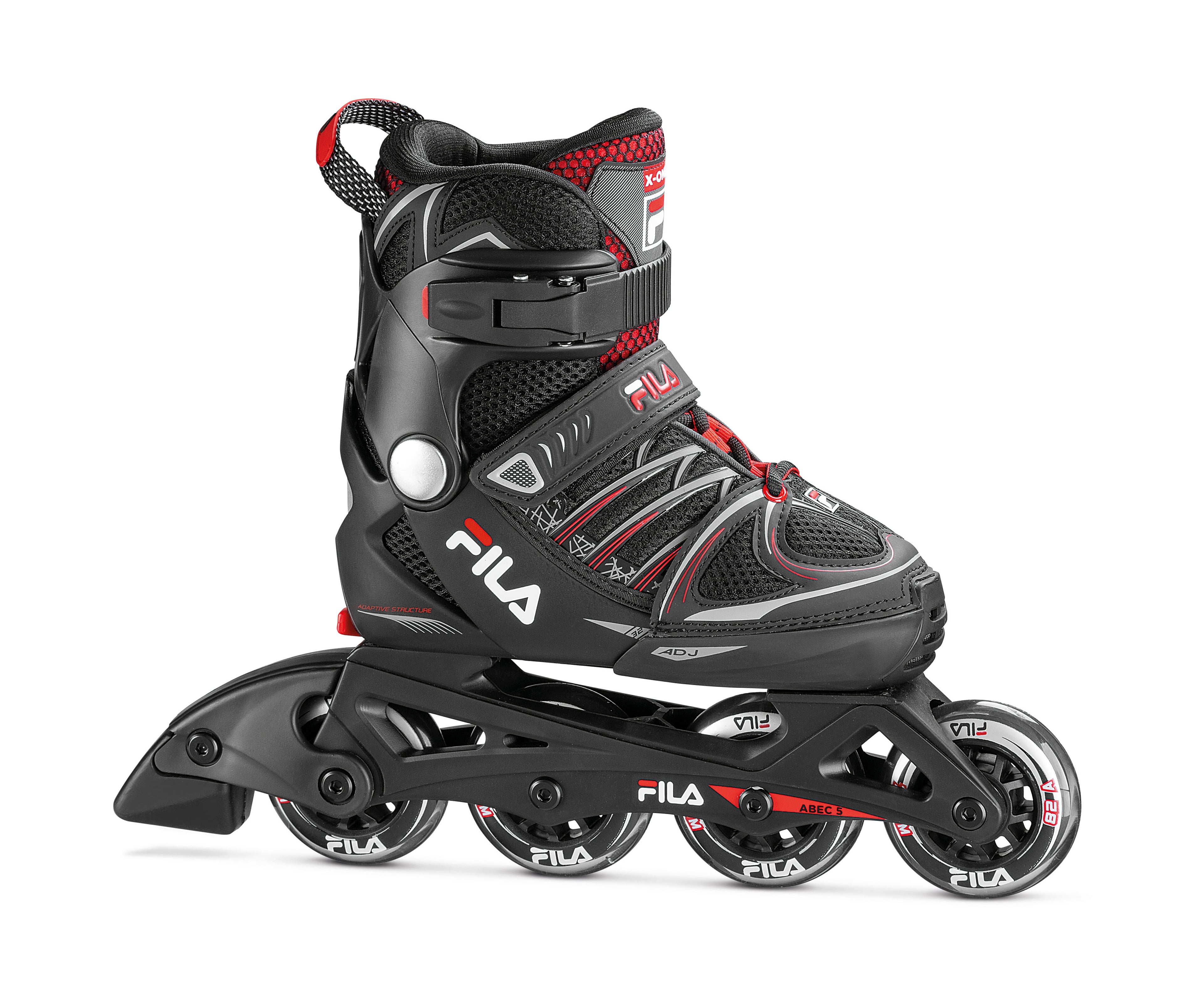 Patines X-ONE BLACK/LRED-vista frontal