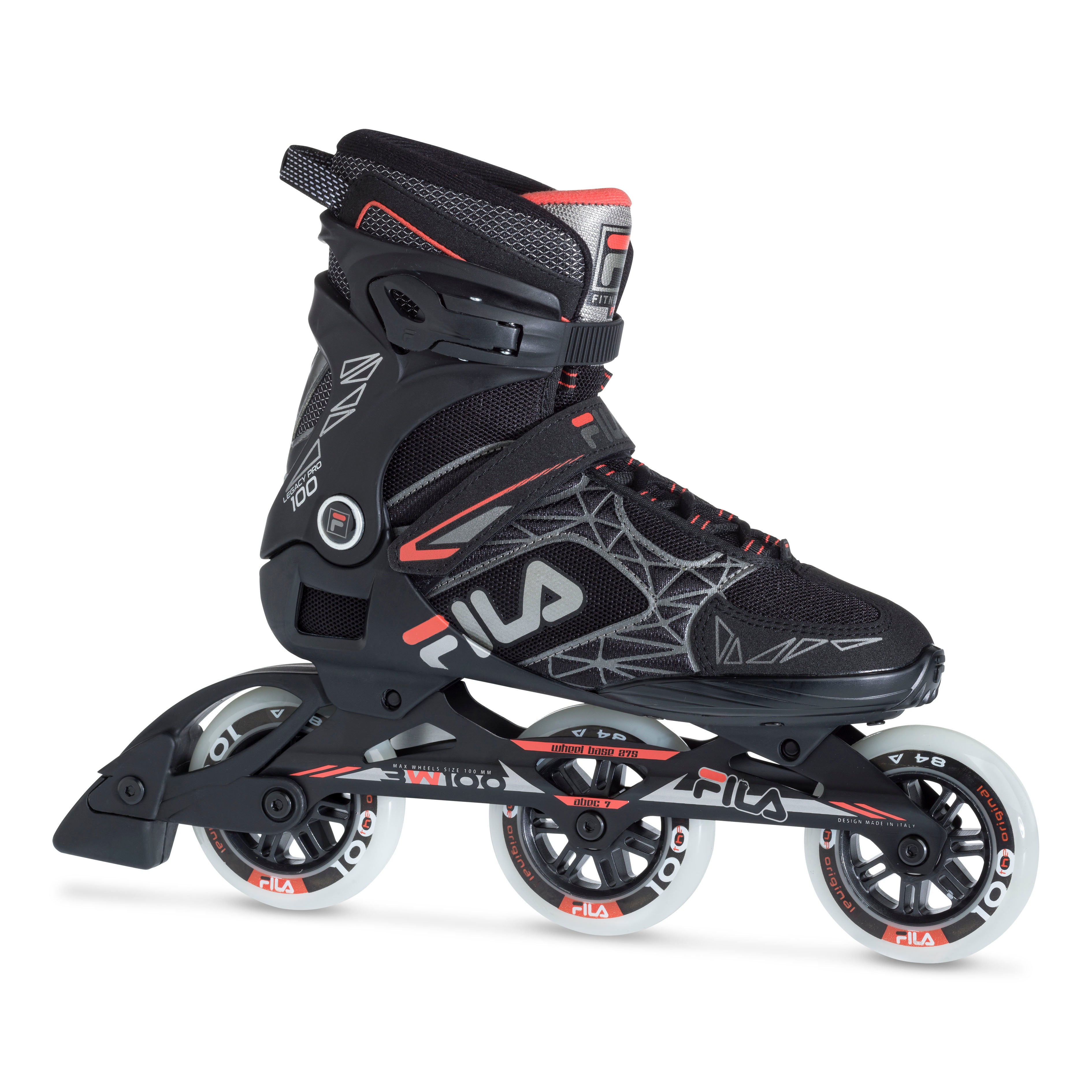 Patines LEGACY PRO 100 BLACK/RED-vista frontal