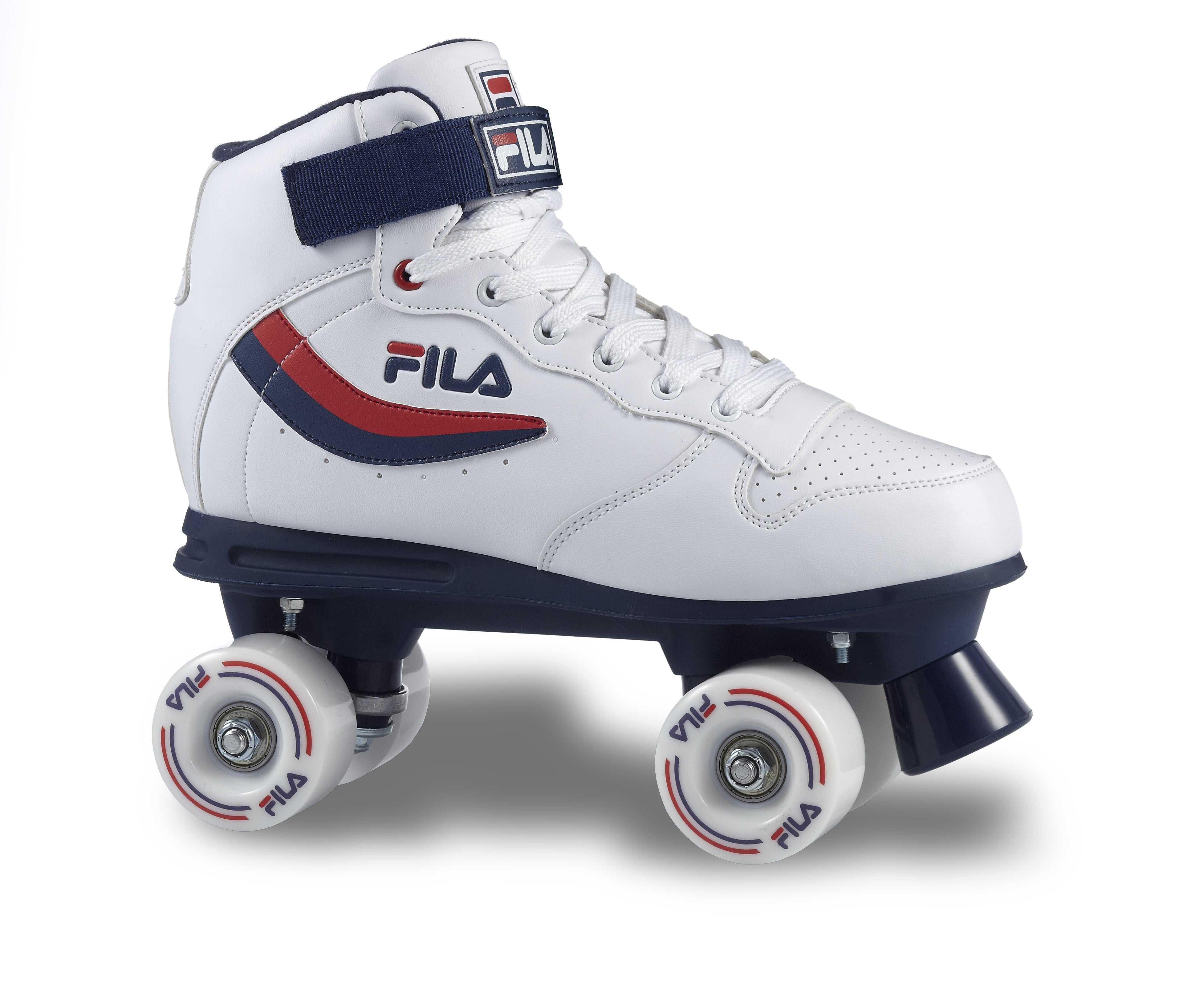 Patines ACE WHITE/BLUE/RED-vista frontal